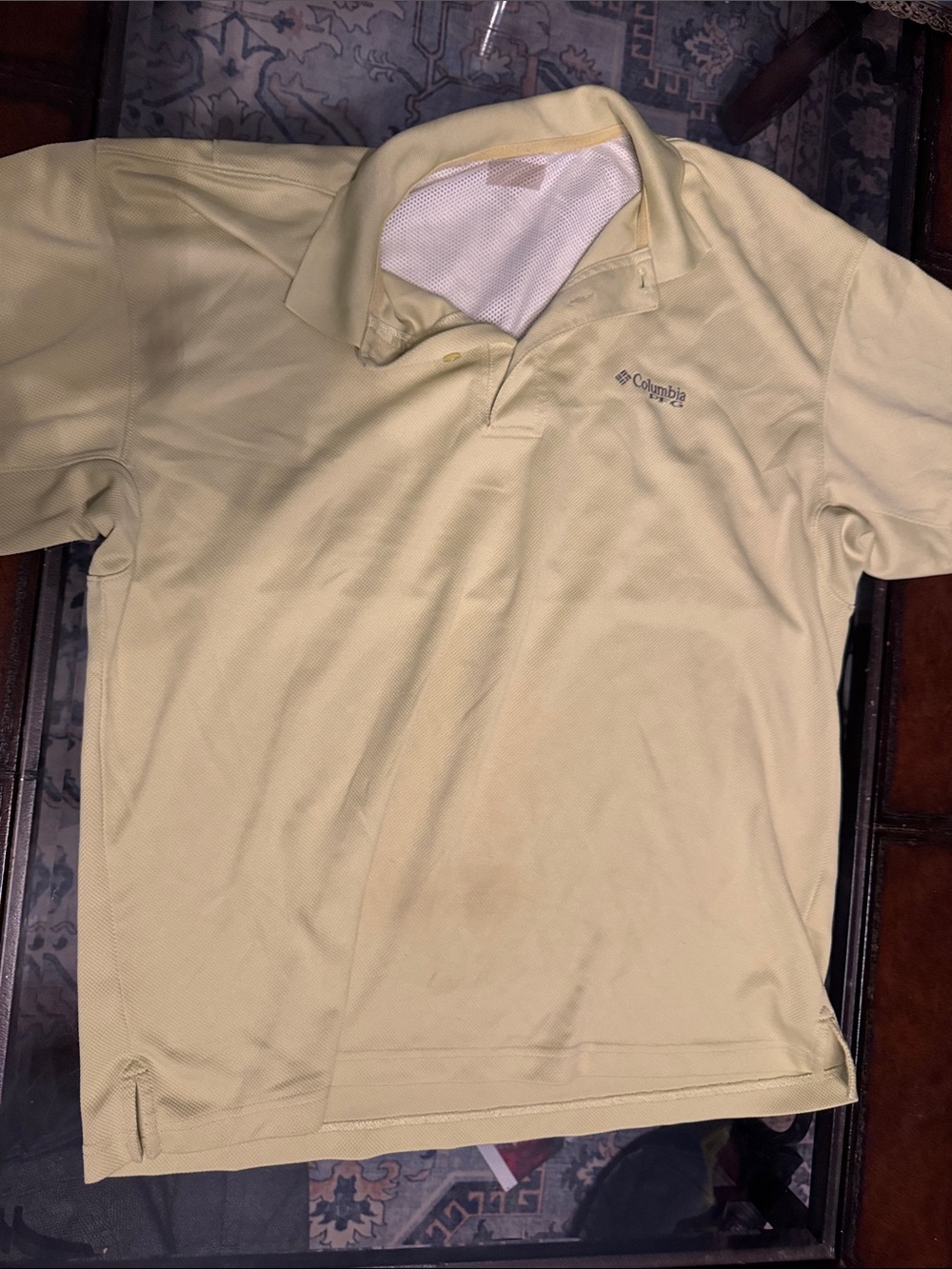 Columbia Pale lime green Men’s Short Sleeve Polo